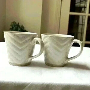 2 Modern Gourmet Foods Stoneware Coffee Cups 10 Oz